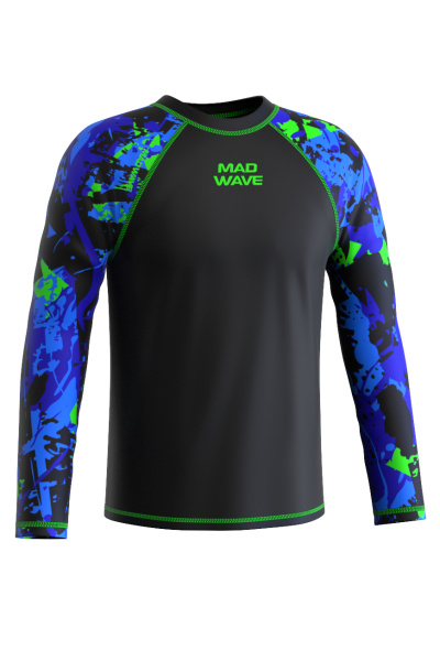 Футболка лайкра Mad Wave C0 длинный рукав (Мужской; XL; Синий)